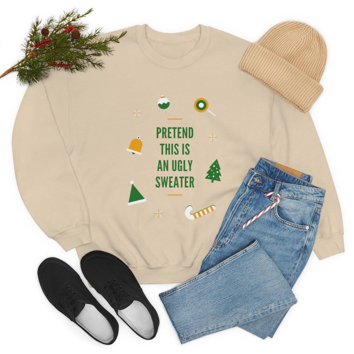 Pretend This is An Ugly Sweater Unisex Heavy Blend™ Crewneck Sweatshirt