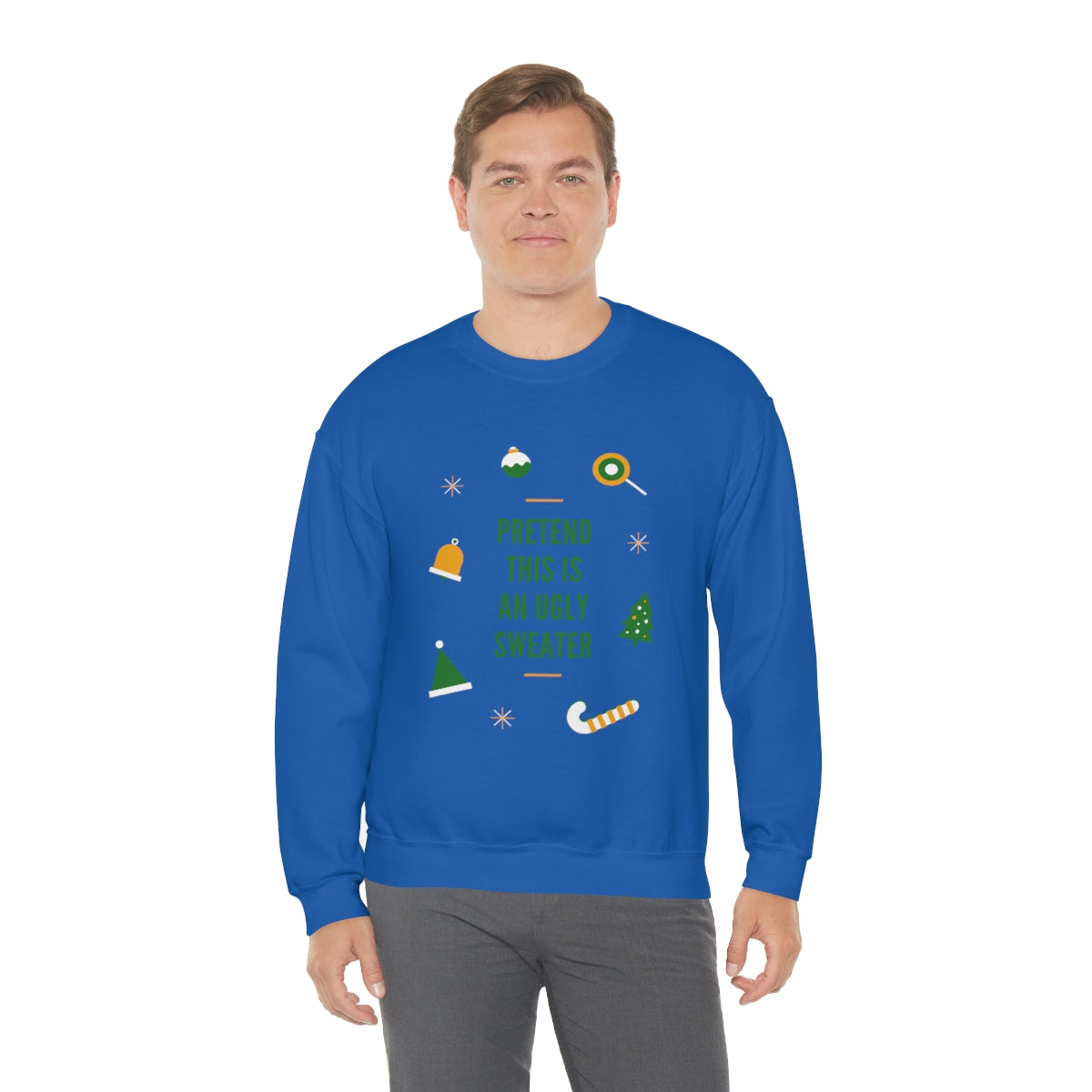 Pretend This is An Ugly Sweater Unisex Heavy Blend™ Crewneck Sweatshirt