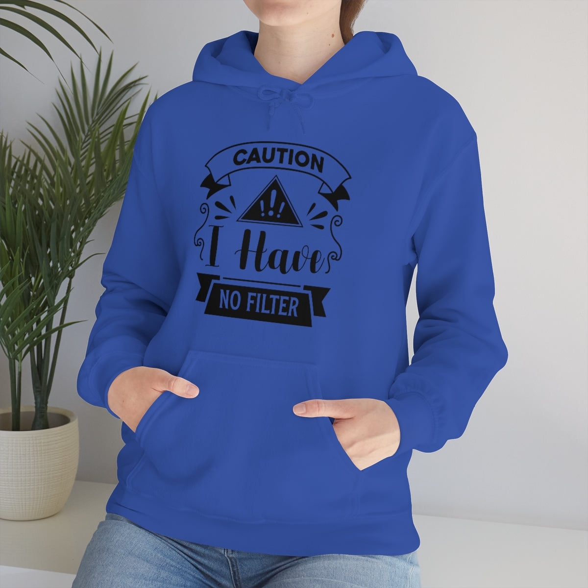 Caution I Have No Filter Unisex Heavy Blend™ Hooded Sweatshirt