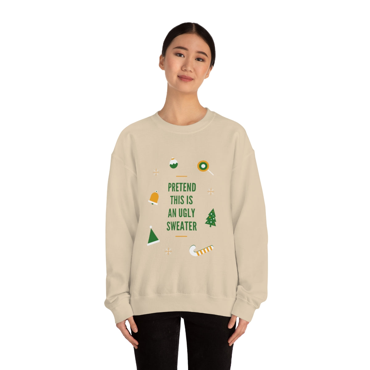 Pretend This is An Ugly Sweater Unisex Heavy Blend™ Crewneck Sweatshirt