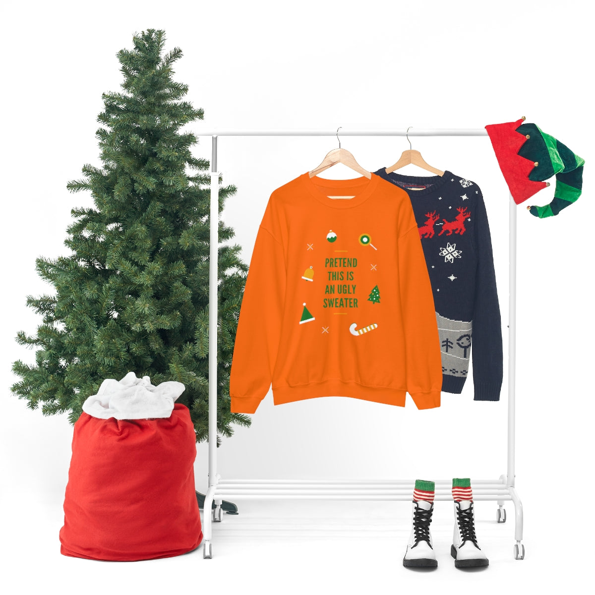 Pretend This is An Ugly Sweater Unisex Heavy Blend™ Crewneck Sweatshirt