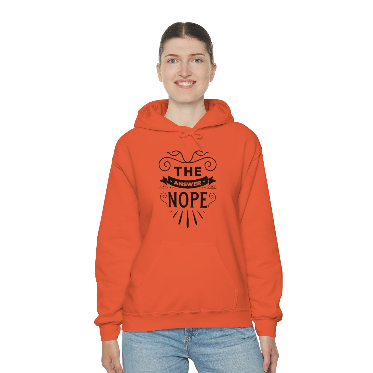 The Answer Nope Unisex Heavy Blend™ Hooded Sweatshirt