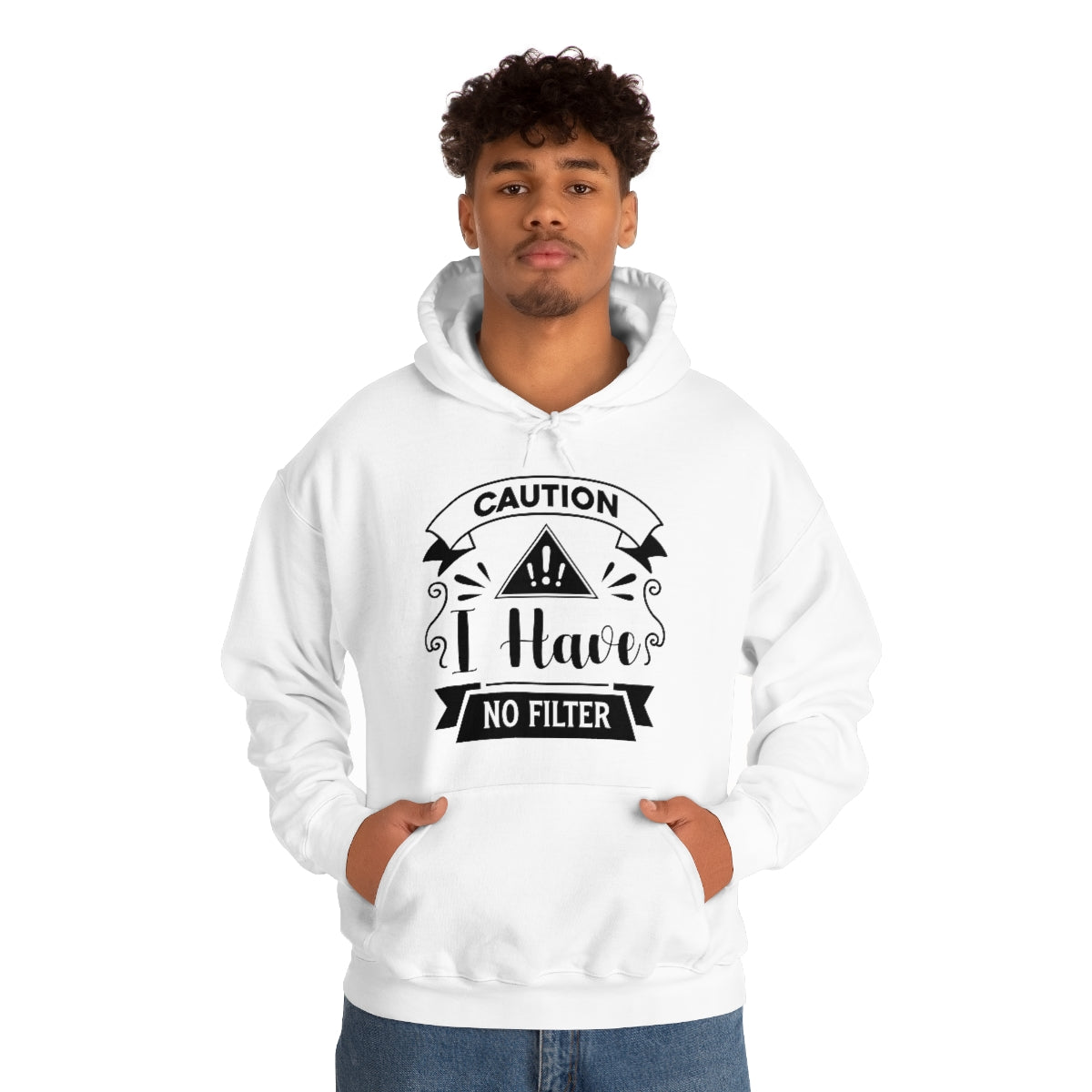 Caution I Have No Filter Unisex Heavy Blend™ Hooded Sweatshirt