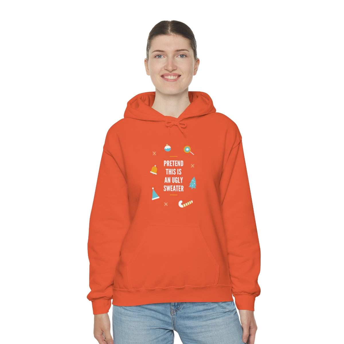 Pretend This is an Ugly Sweater Unisex Heavy Blend™ Hooded Sweatshirt