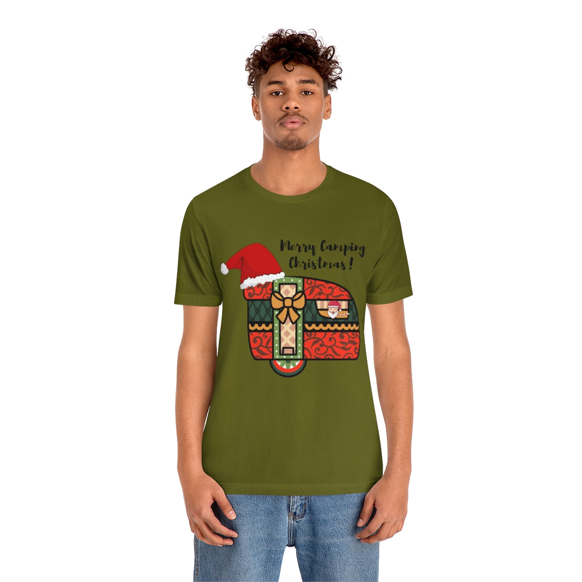 Merry Camping Christmas Unisex Jersey Short Sleeve Tee