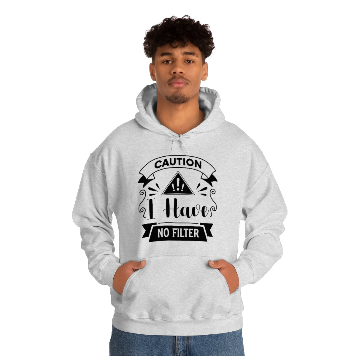 Caution I Have No Filter Unisex Heavy Blend™ Hooded Sweatshirt