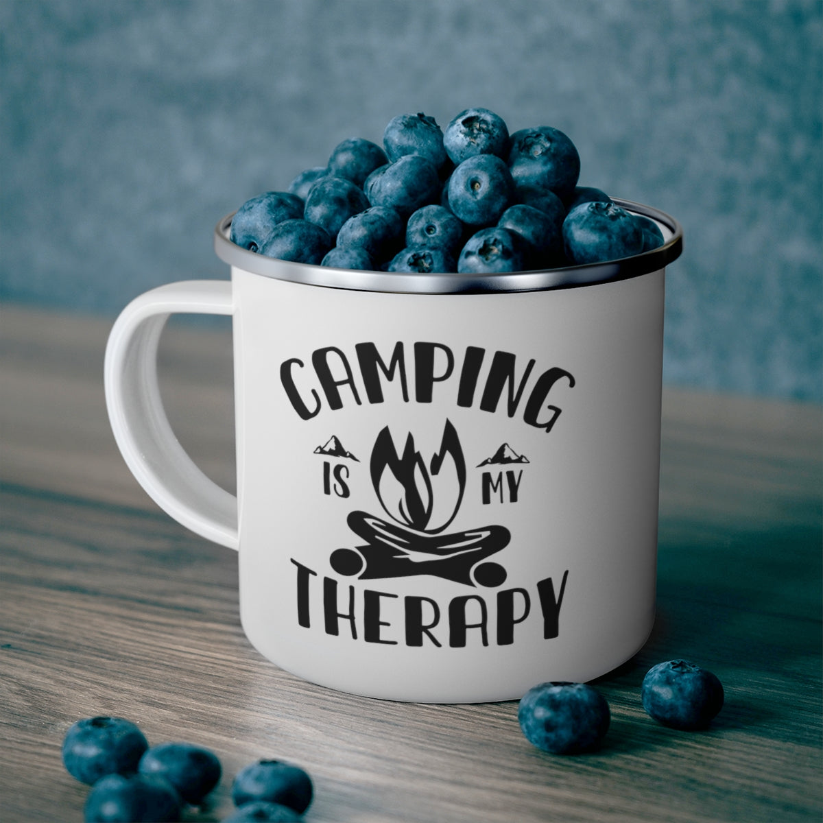 Camping is My Therapy Enamel Camping Mug