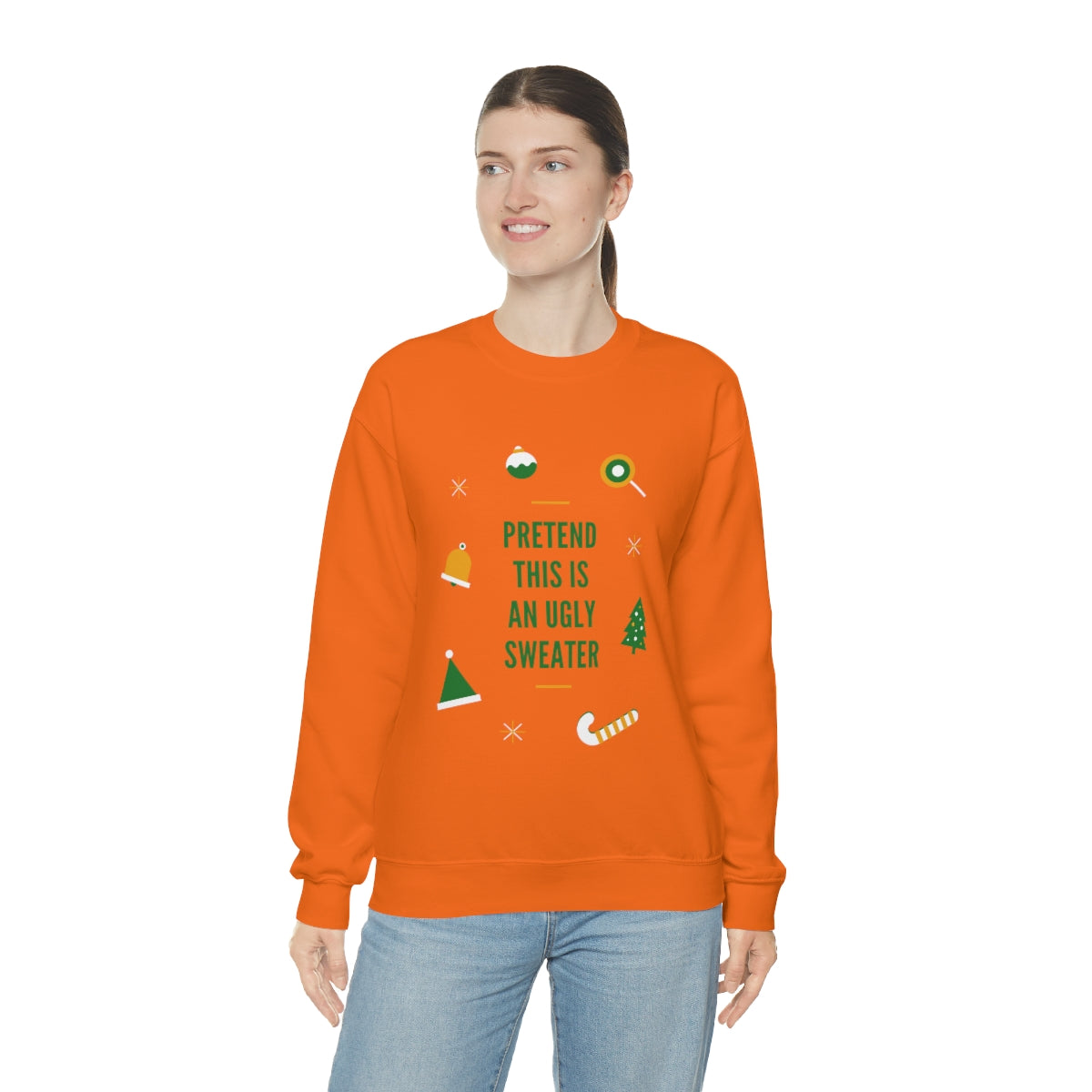 Pretend This is An Ugly Sweater Unisex Heavy Blend™ Crewneck Sweatshirt