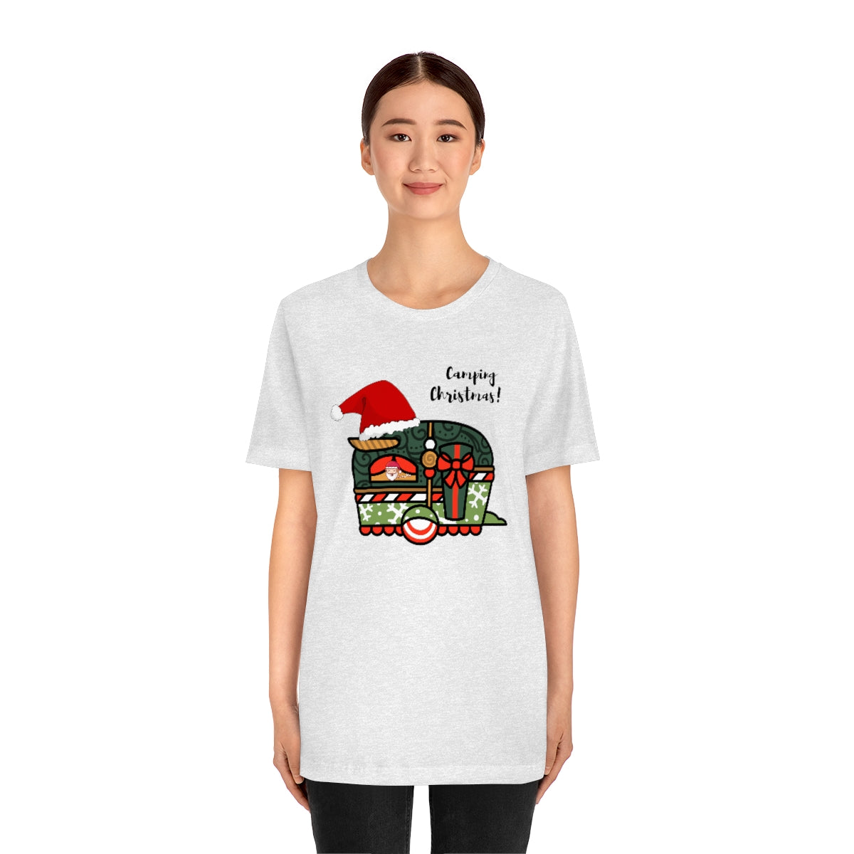 Camping Christmas Unisex Jersey Short Sleeve Tee