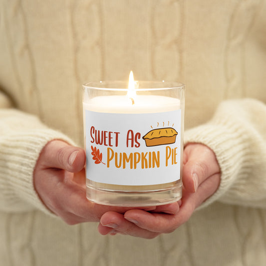Sweet As Pumpkin Pie Glass jar soy wax candle
