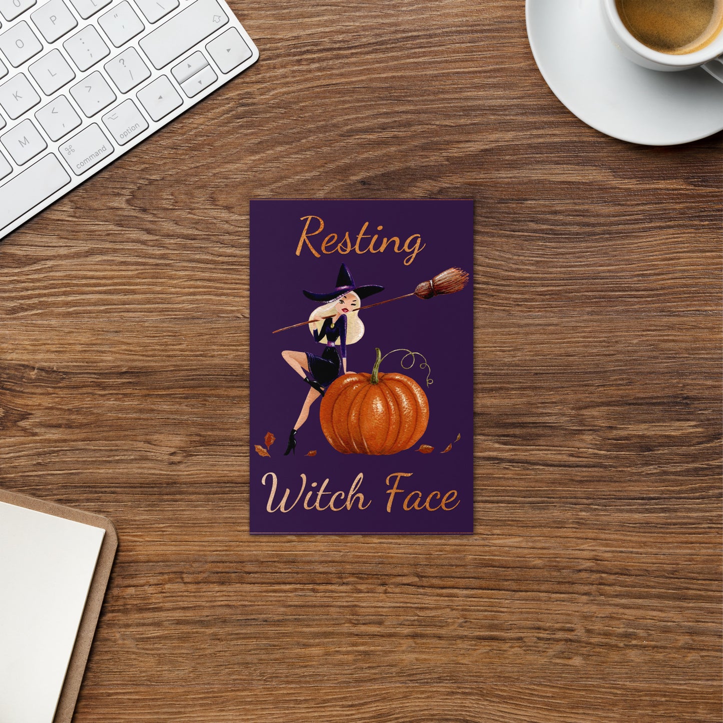 Resting Witch Face Halloween Greeting card