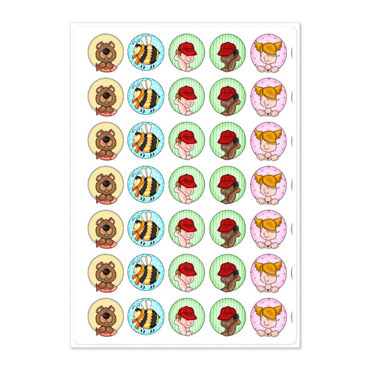 Cute Bears Bees Boys & Girl Sticker sheet - Class Rewards