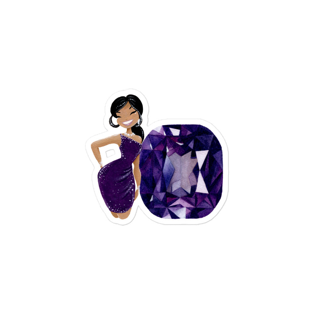 February Birthstone Amethyst Bubble-free stickers