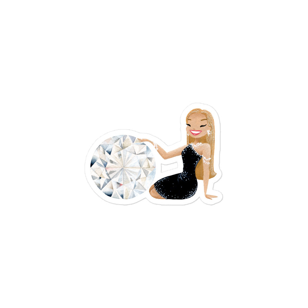 April Birthstone Diamond Bubble-free stickers