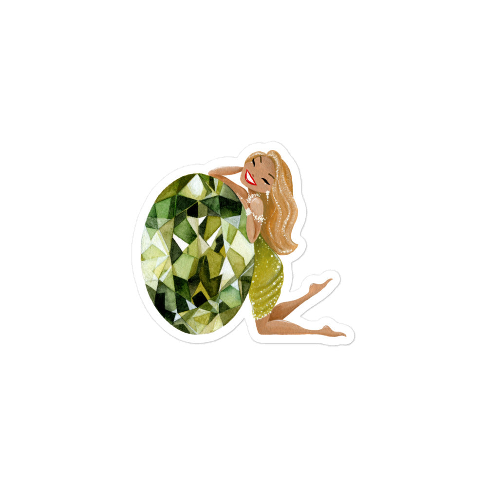 August Birthstone Peridot Bubble-free stickers