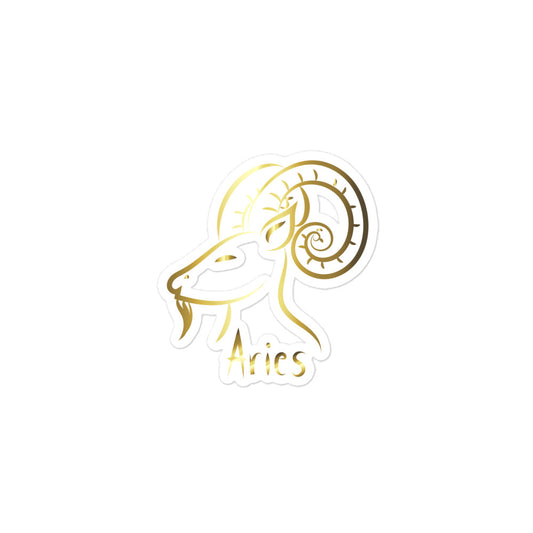 Aries Zodiac Sign Bubble-free stickers