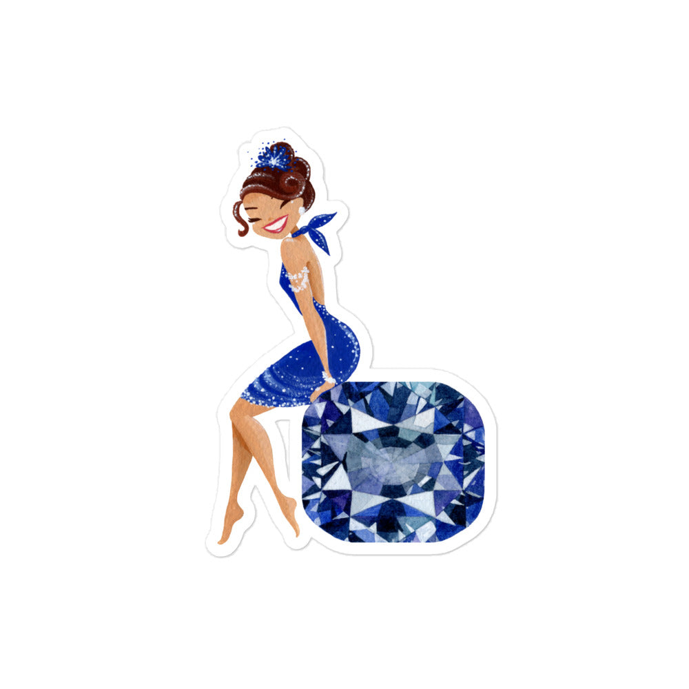 December Birthstone Tanzanite Bubble-free stickers