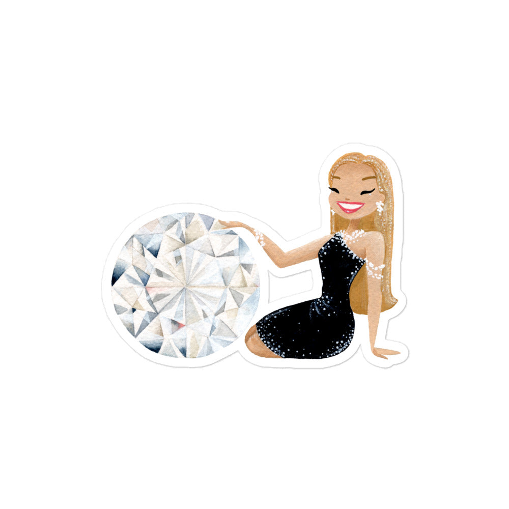 April Birthstone Diamond Bubble-free stickers