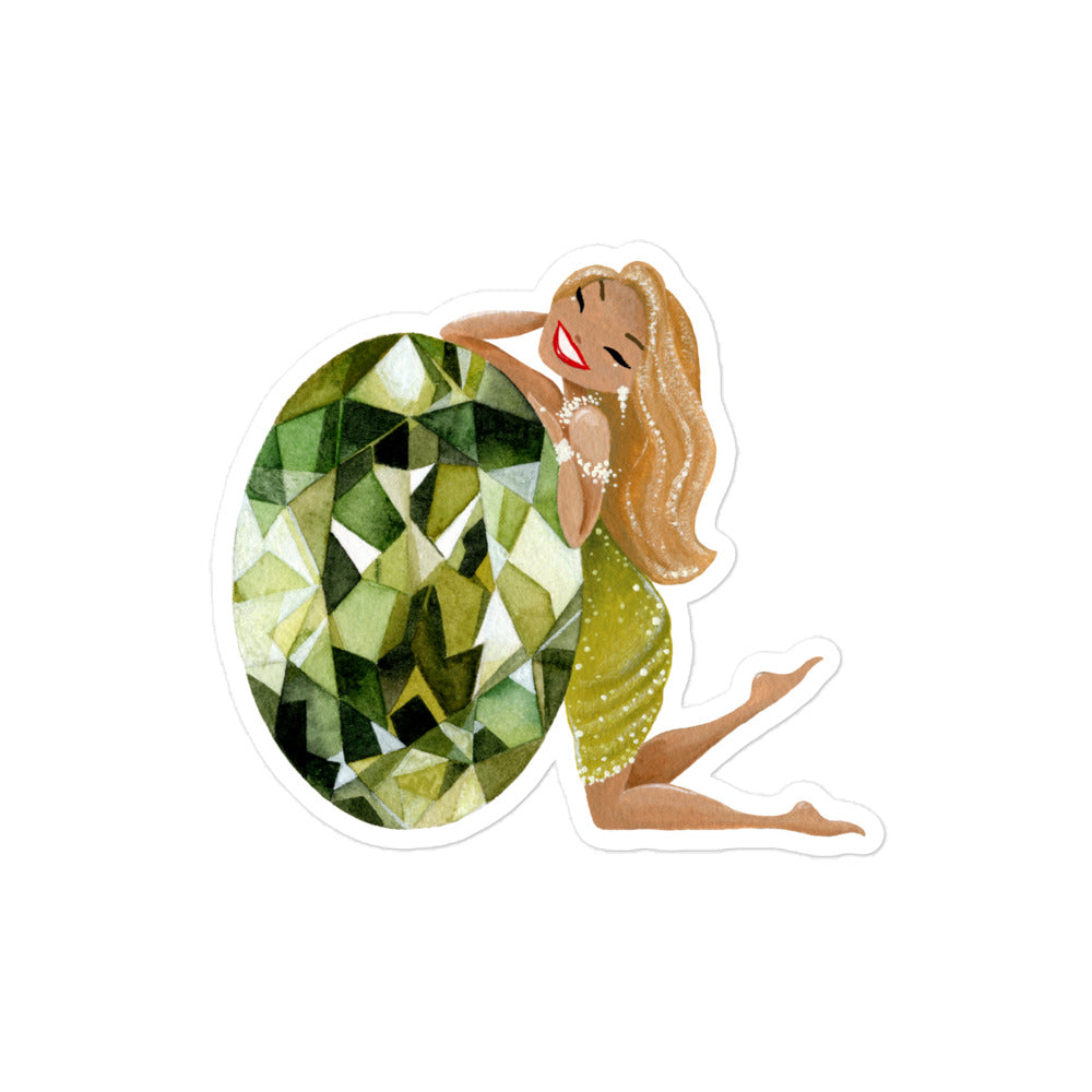 August Birthstone Peridot Bubble-free stickers