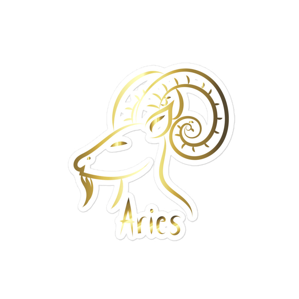 Aries Zodiac Sign Bubble-free stickers