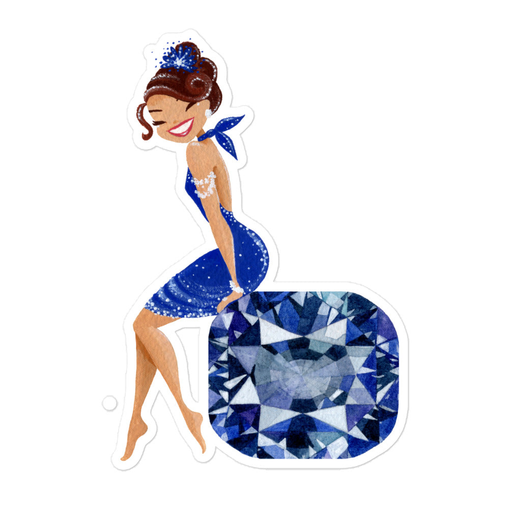 December Birthstone Tanzanite Bubble-free stickers