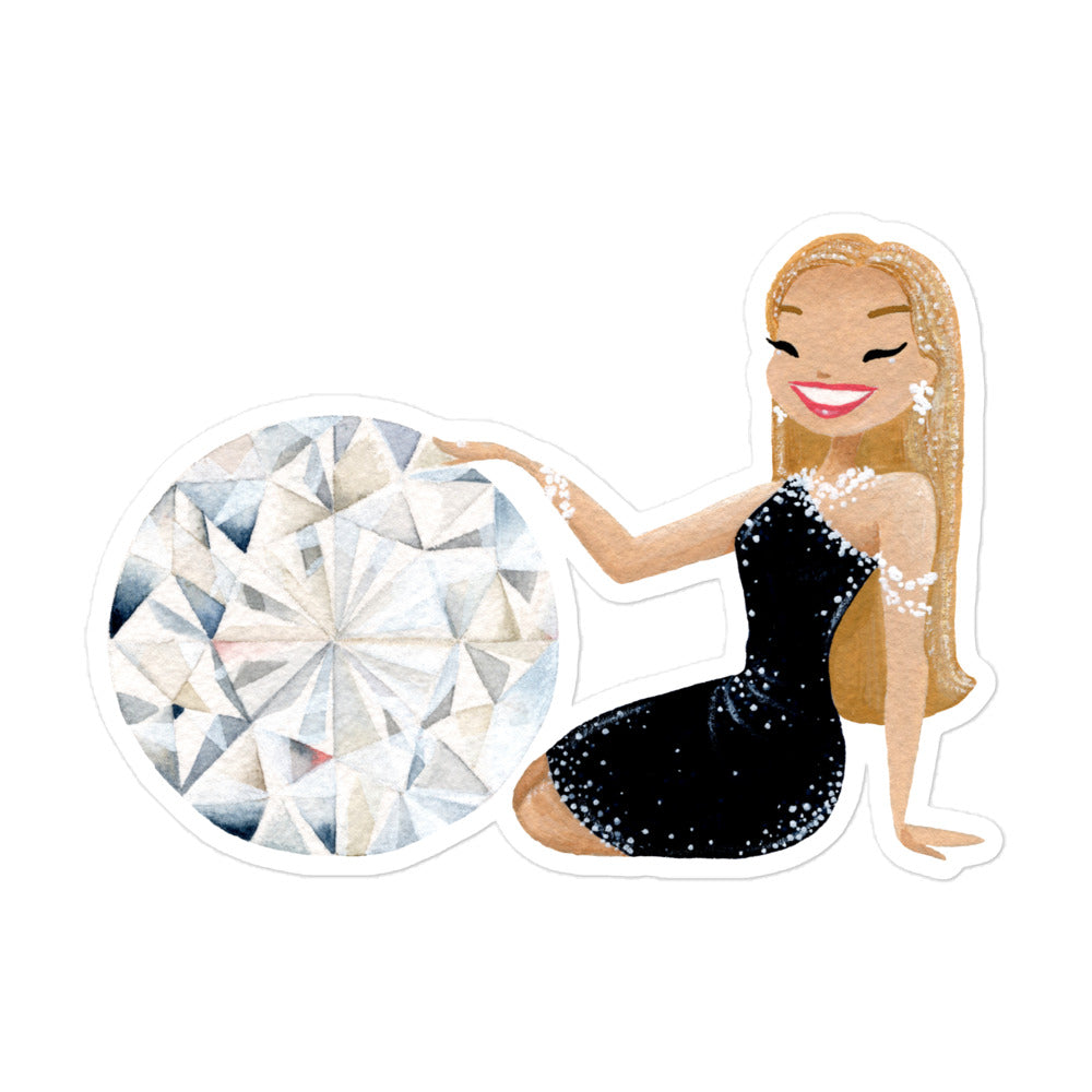 April Birthstone Diamond Bubble-free stickers