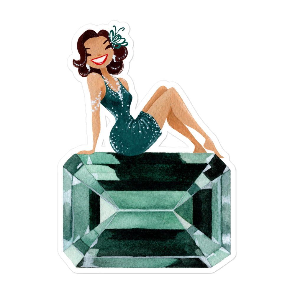 May Birthstone Emerald Bubble-free stickers