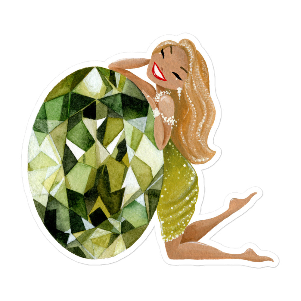 August Birthstone Peridot Bubble-free stickers