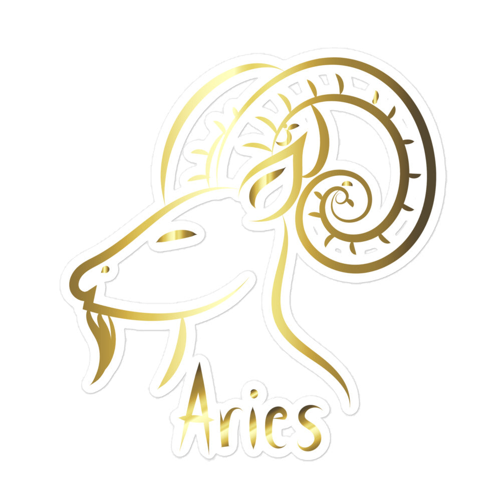 Aries Zodiac Sign Bubble-free stickers