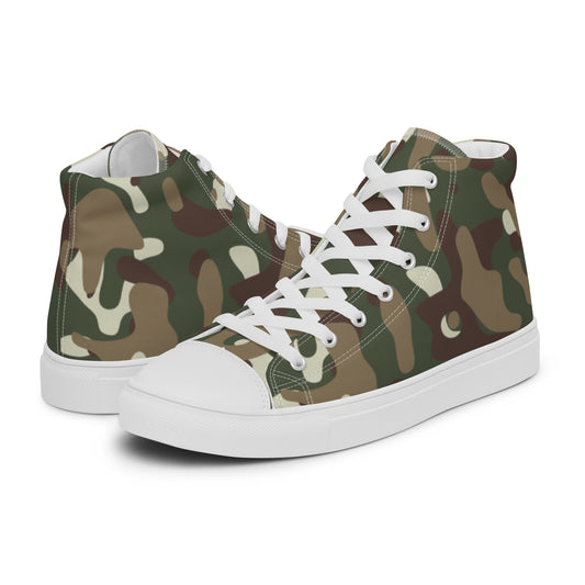 Camouflage Men’s high top canvas shoes