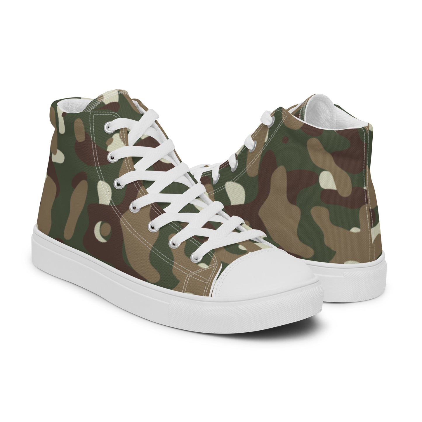 Camouflage Men’s high top canvas shoes