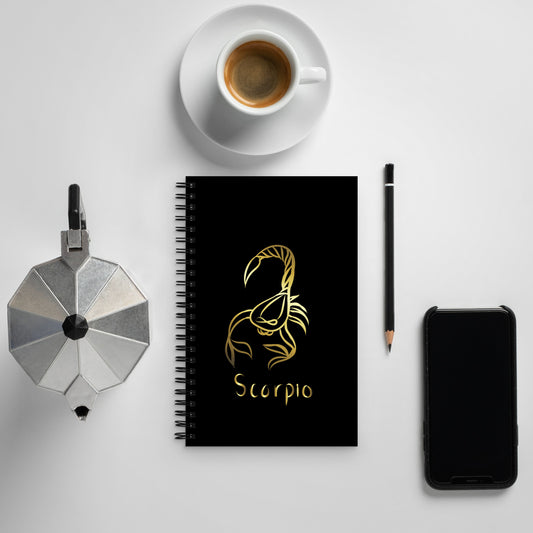 Scorpio Zodiac Sign Spiral notebook