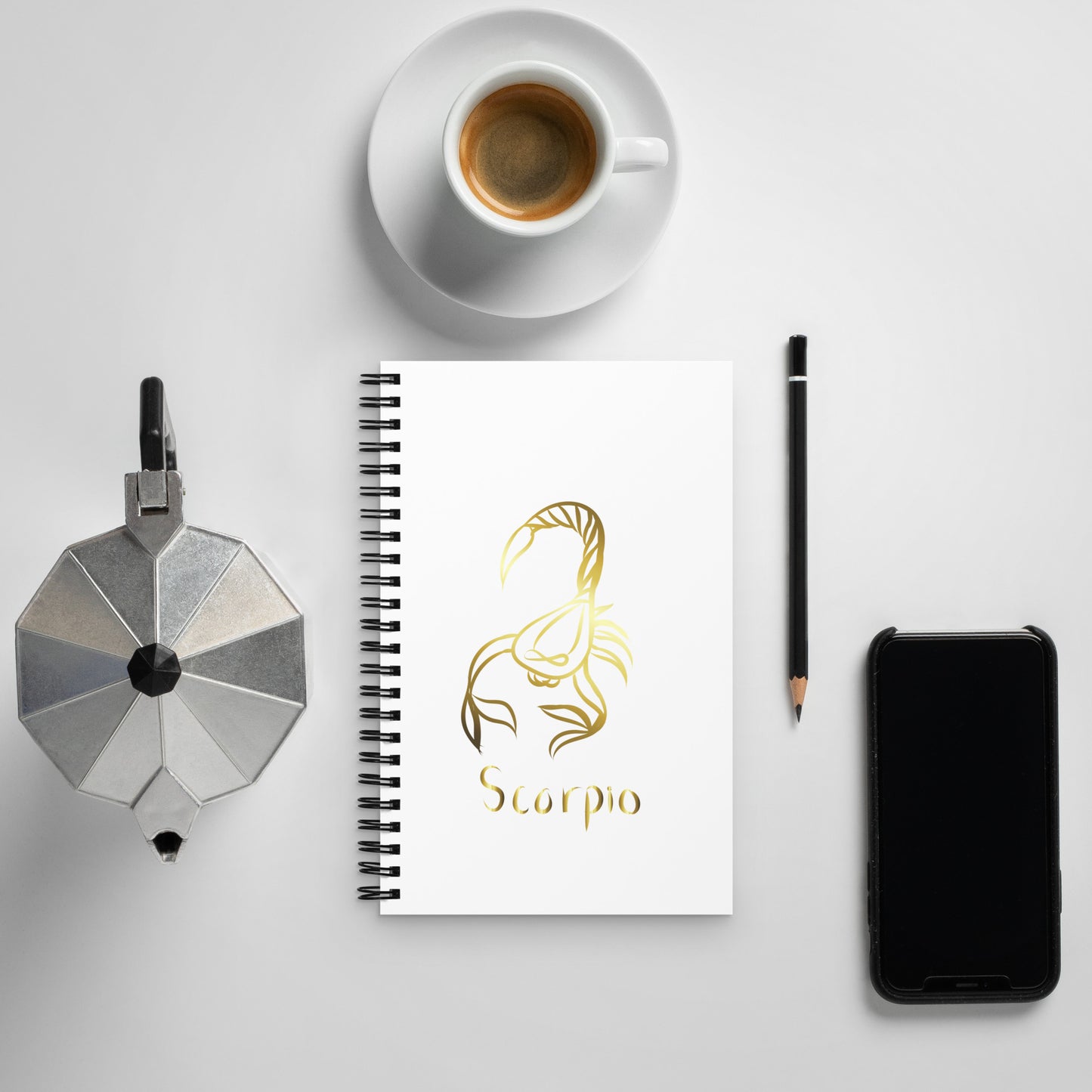 Scorpio Zodiac Sign Spiral notebook