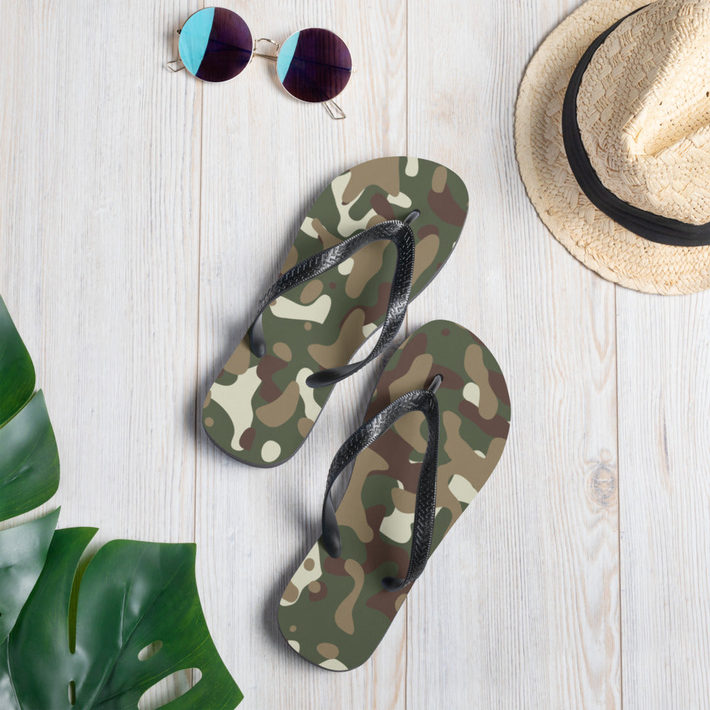 Camouflage Print Flip-Flops