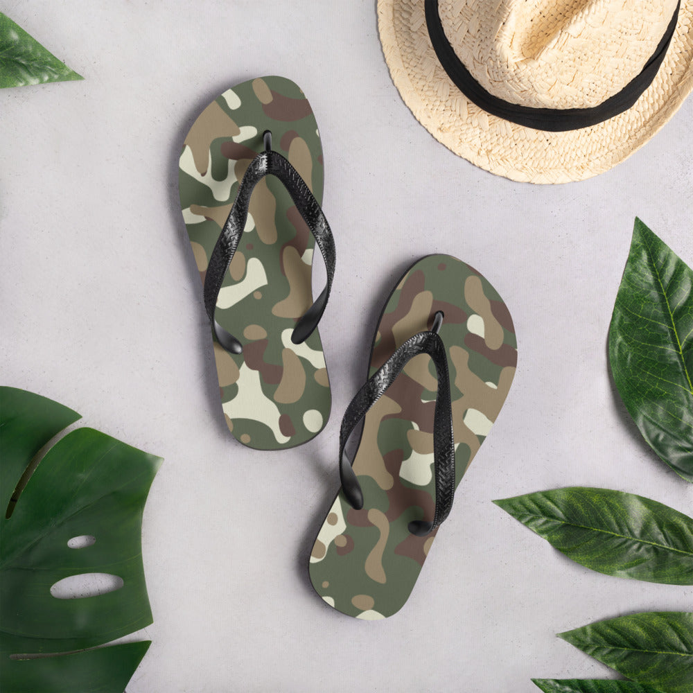 Camouflage Print Flip-Flops