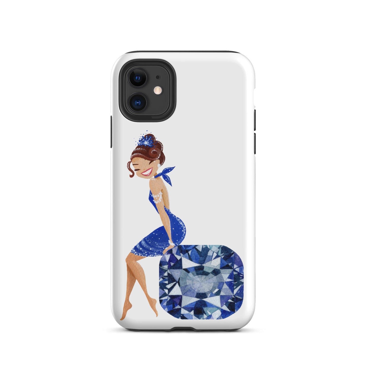 December Birthstone Tanzanite Tough iPhone case (December Birthstone Aquamarine Tough iPhone case (iPhone 11 - iPhone 14 Pro Max)