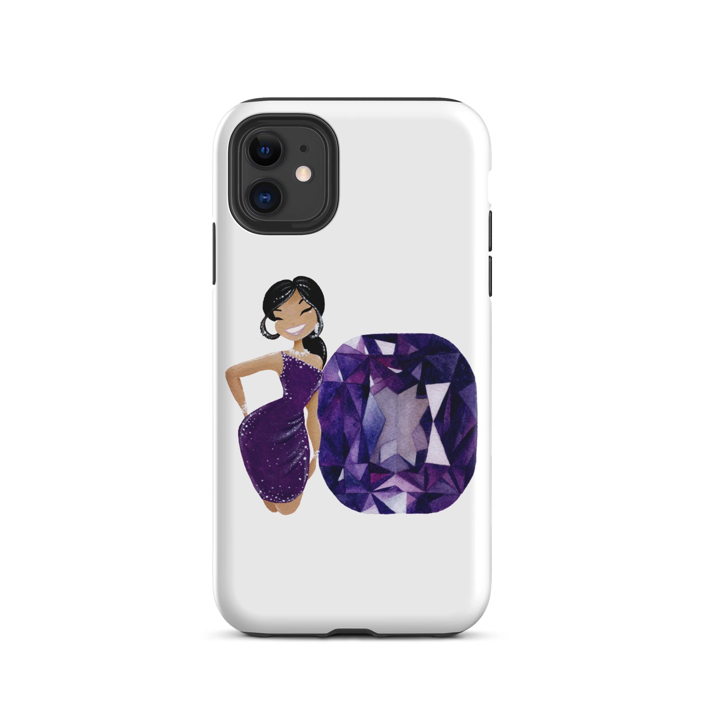 February Birthstone Amethyst Tough iPhone case (iPhone 11 - iPhone 14 Pro Max)