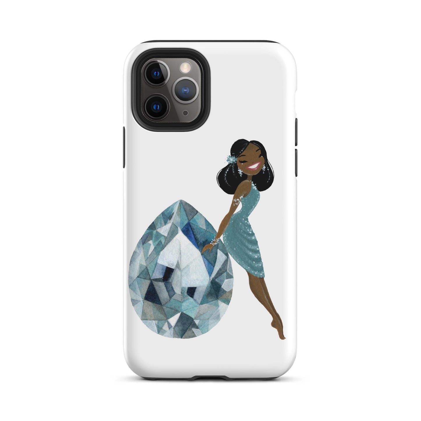 March Birthstone Aquamarine Tough iPhone case (iPhone 11 - iPhone 14 Pro Max)