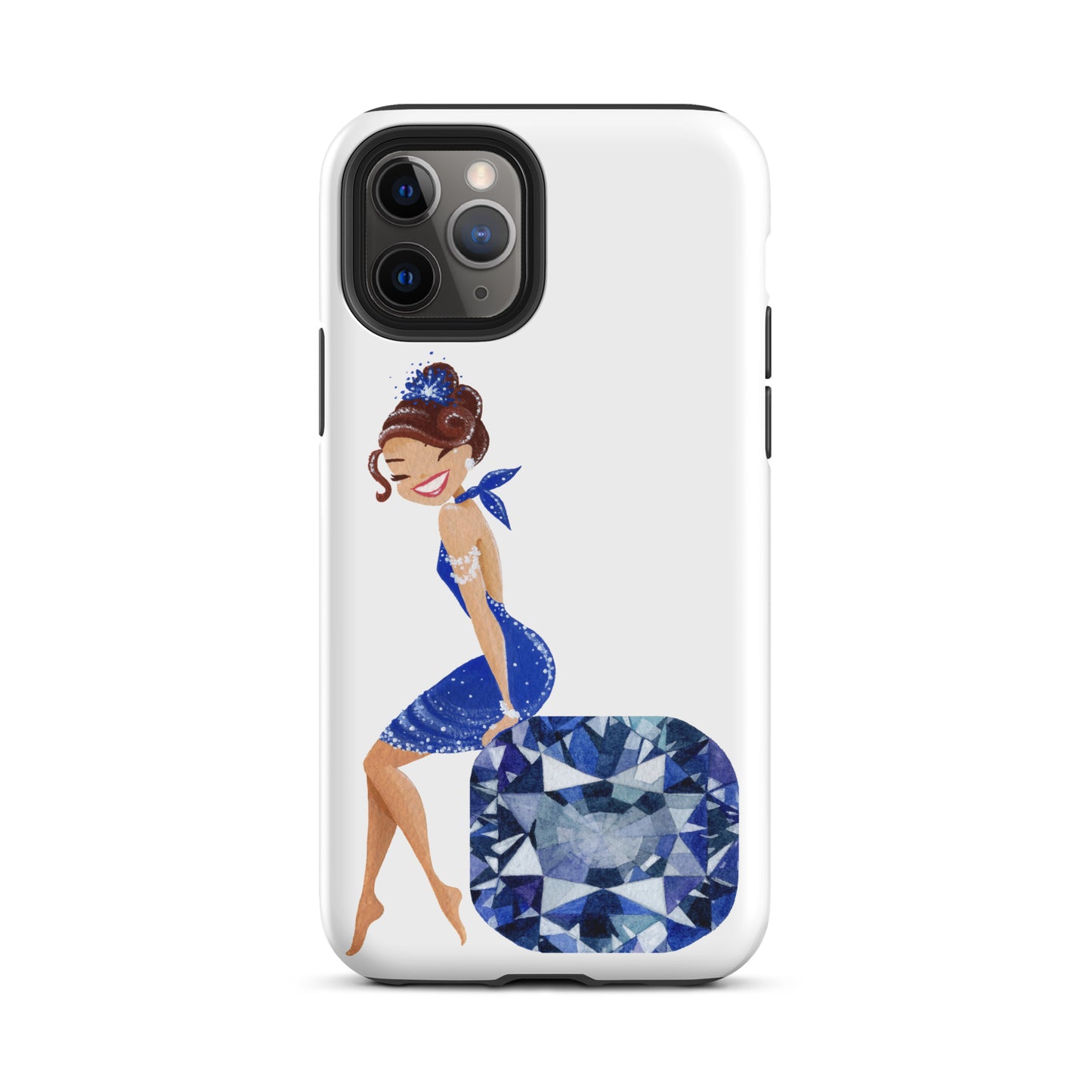 December Birthstone Tanzanite Tough iPhone case (December Birthstone Aquamarine Tough iPhone case (iPhone 11 - iPhone 14 Pro Max)