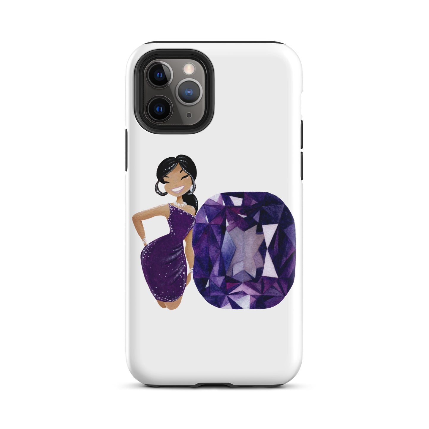 February Birthstone Amethyst Tough iPhone case (iPhone 11 - iPhone 14 Pro Max)