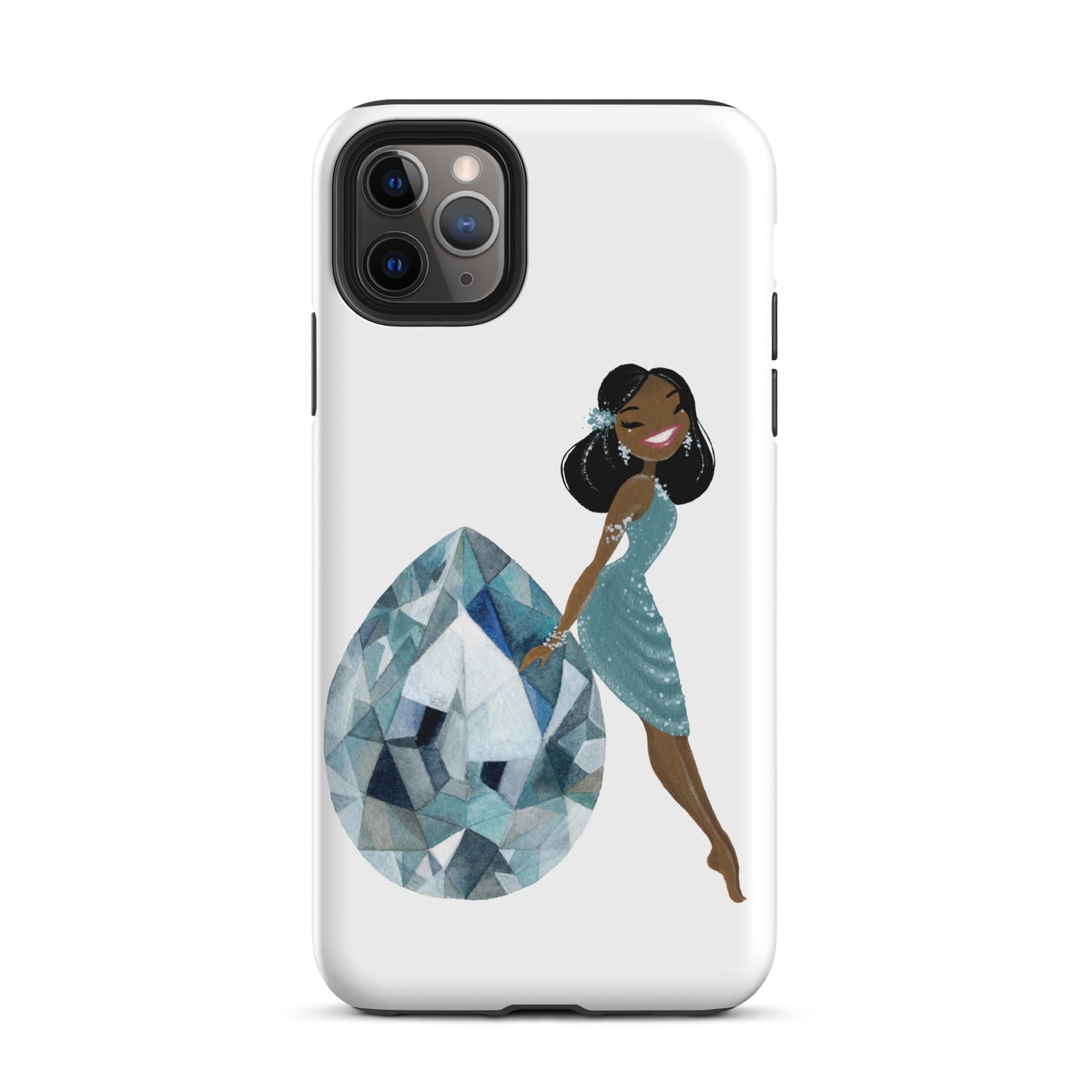 March Birthstone Aquamarine Tough iPhone case (iPhone 11 - iPhone 14 Pro Max)