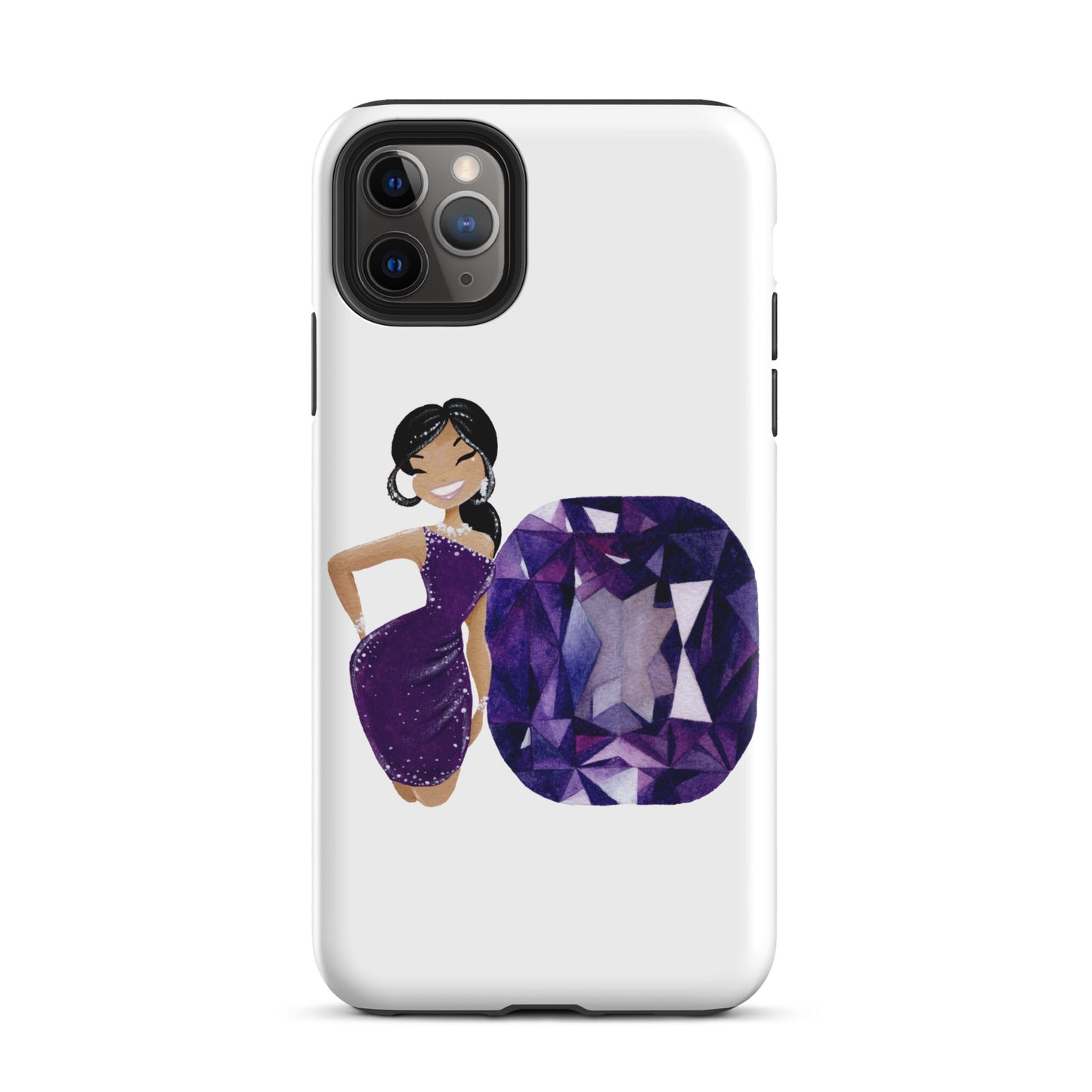 February Birthstone Amethyst Tough iPhone case (iPhone 11 - iPhone 14 Pro Max)