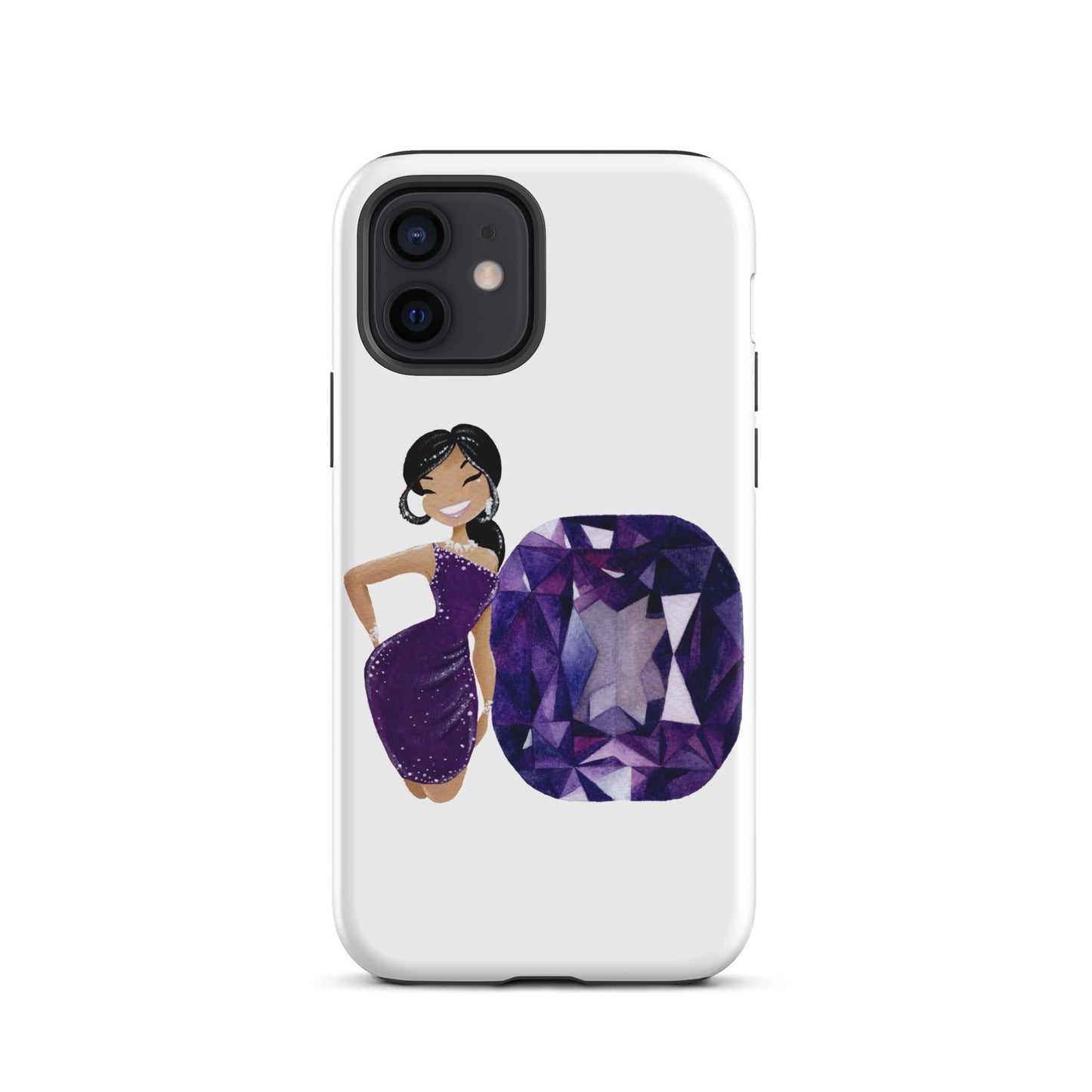 February Birthstone Amethyst Tough iPhone case (iPhone 11 - iPhone 14 Pro Max)