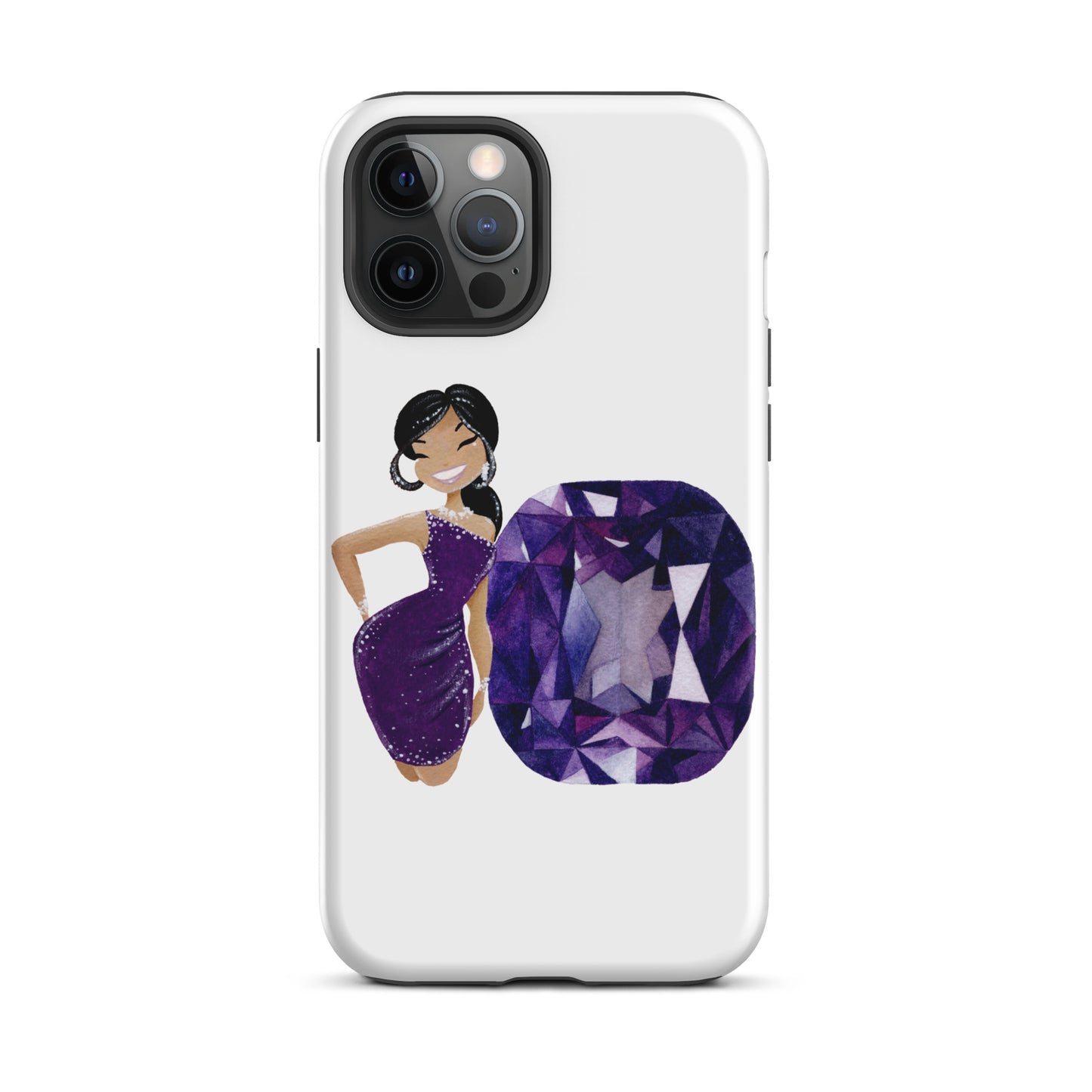 February Birthstone Amethyst Tough iPhone case (iPhone 11 - iPhone 14 Pro Max)