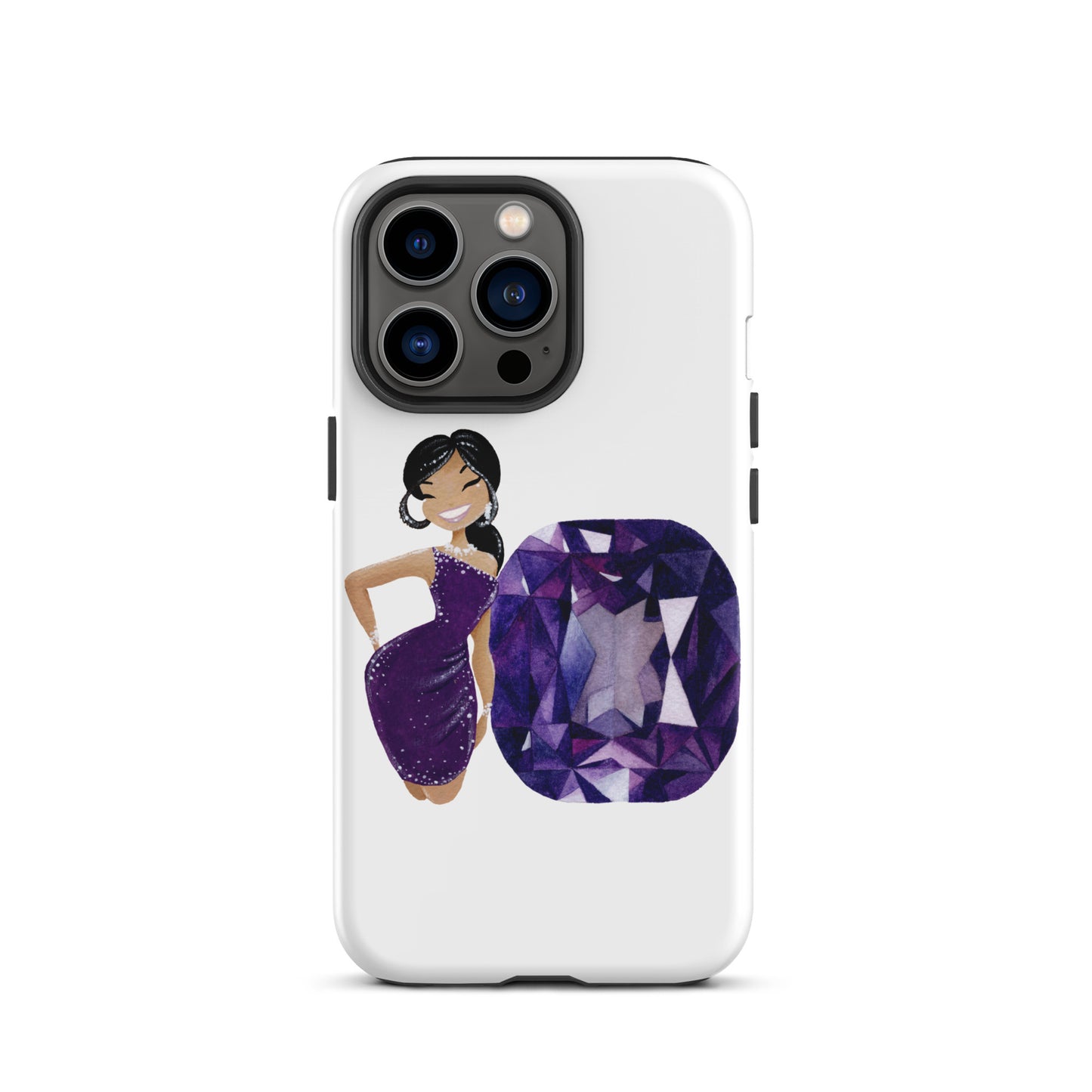 February Birthstone Amethyst Tough iPhone case (iPhone 11 - iPhone 14 Pro Max)