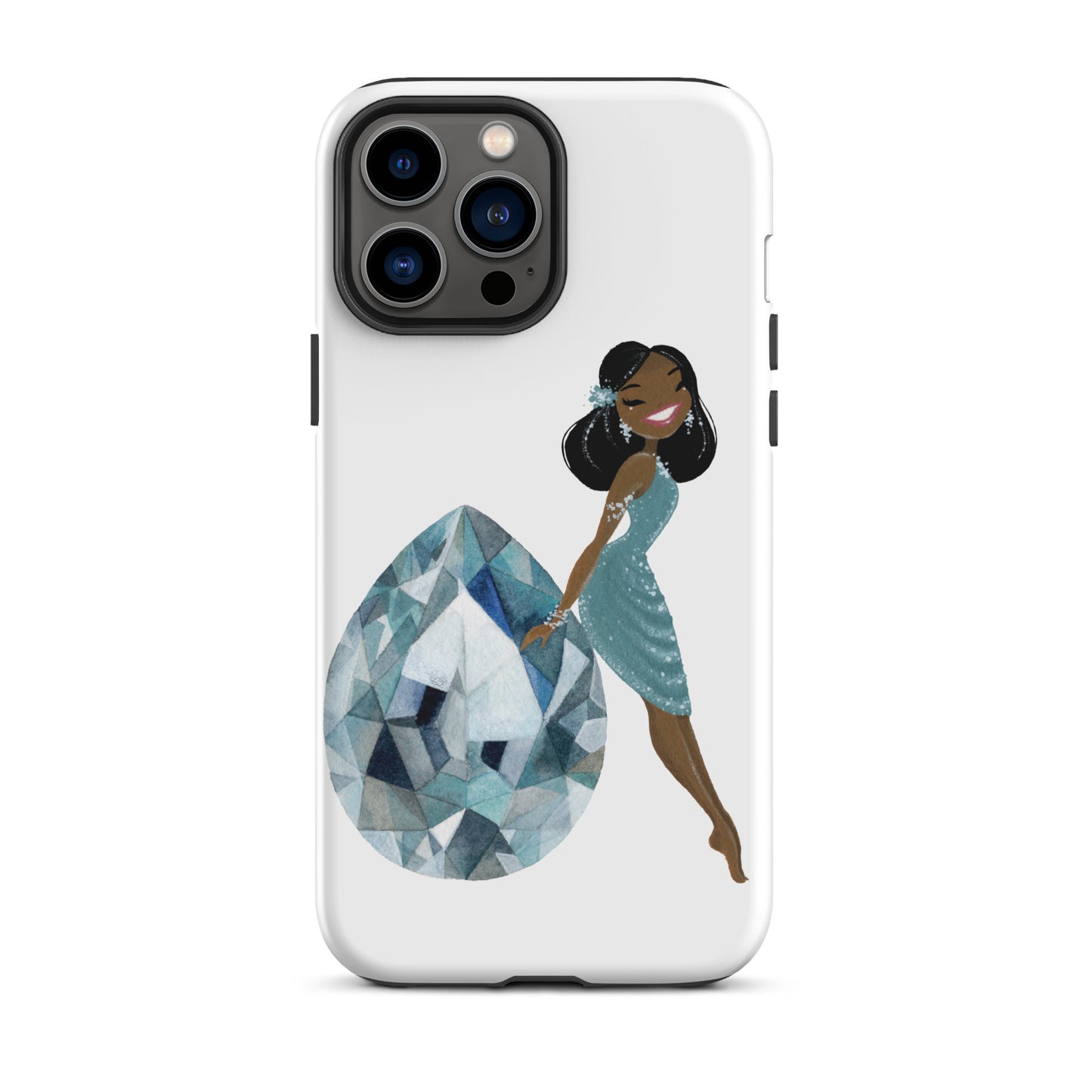 March Birthstone Aquamarine Tough iPhone case (iPhone 11 - iPhone 14 Pro Max)