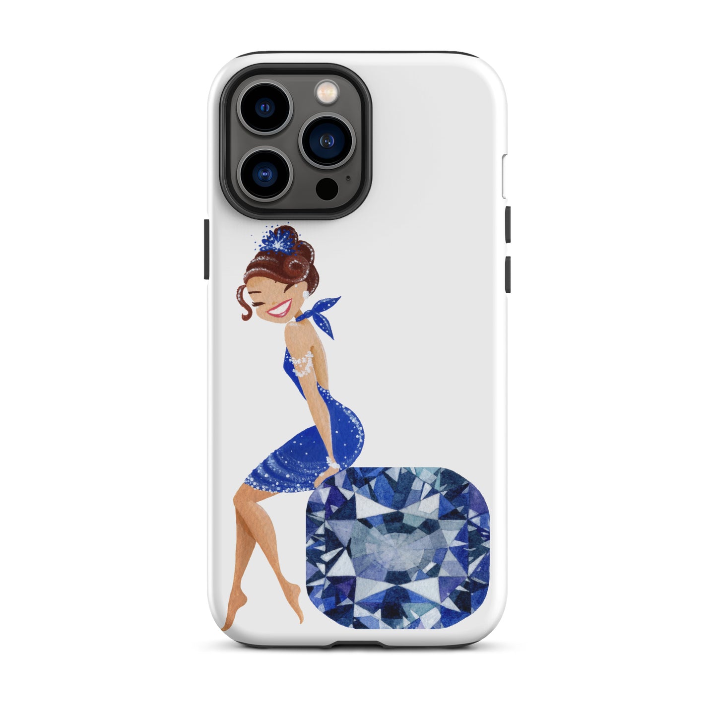 December Birthstone Tanzanite Tough iPhone case (December Birthstone Aquamarine Tough iPhone case (iPhone 11 - iPhone 14 Pro Max)