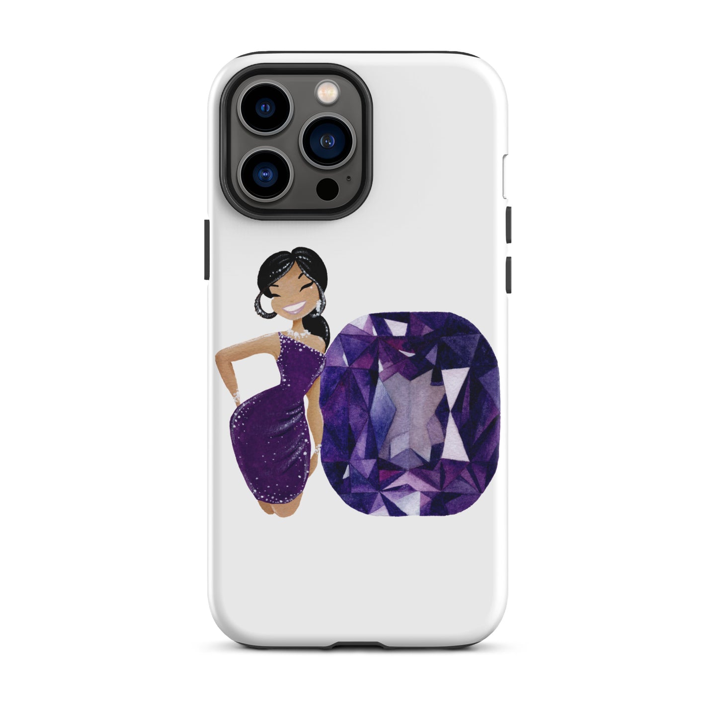 February Birthstone Amethyst Tough iPhone case (iPhone 11 - iPhone 14 Pro Max)