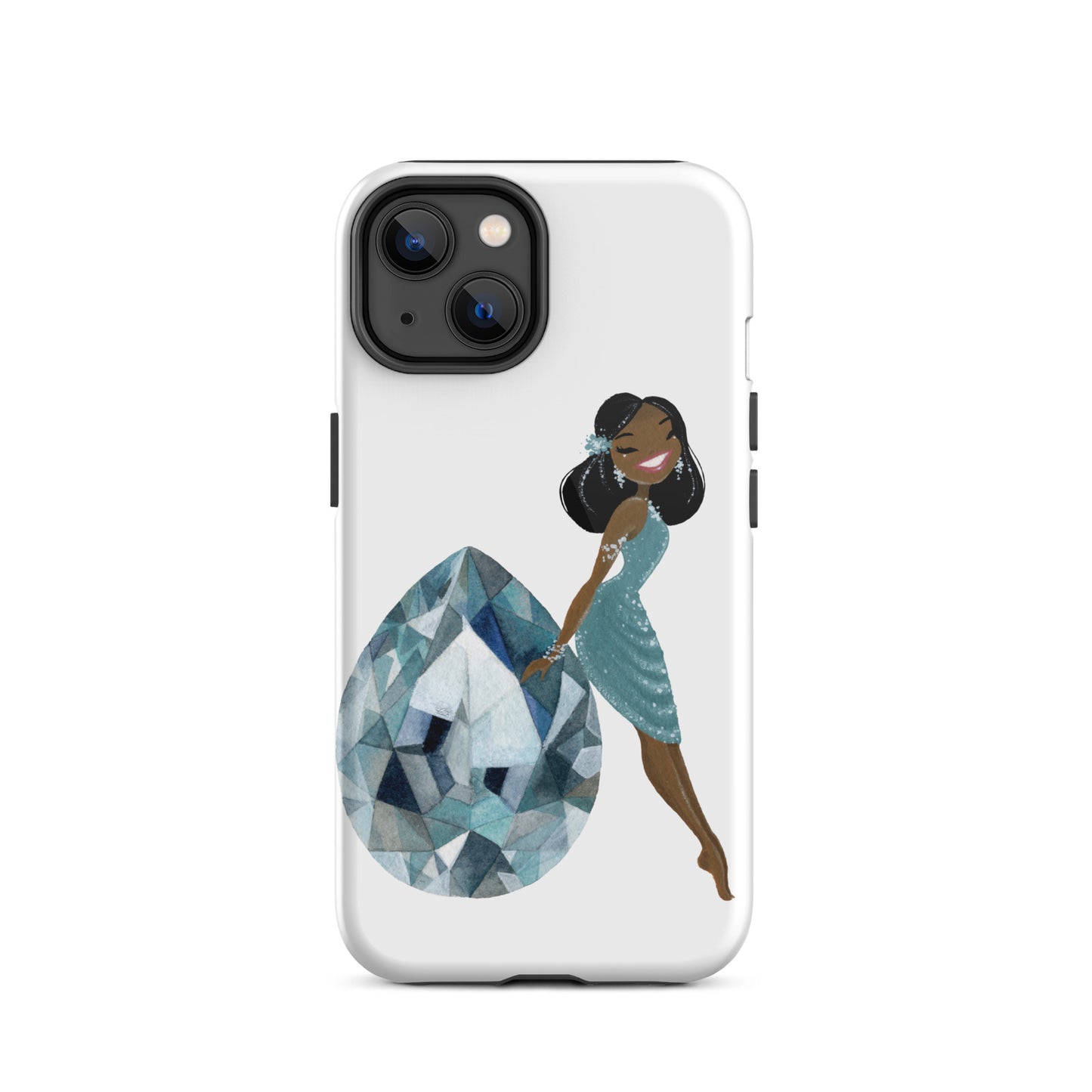 March Birthstone Aquamarine Tough iPhone case (iPhone 11 - iPhone 14 Pro Max)