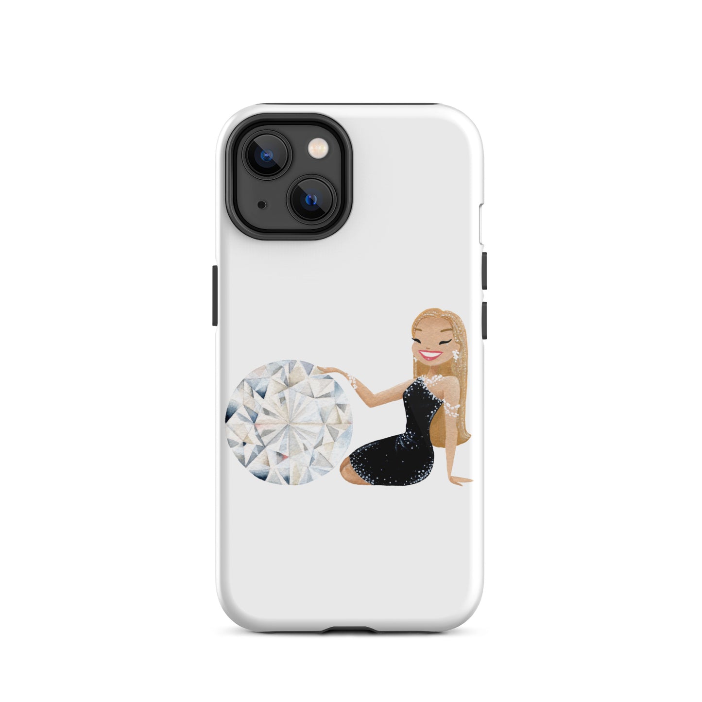 April Birthstone Diamond Tough iPhone case (iPhone 11 - iPhone 14 Pro Max)